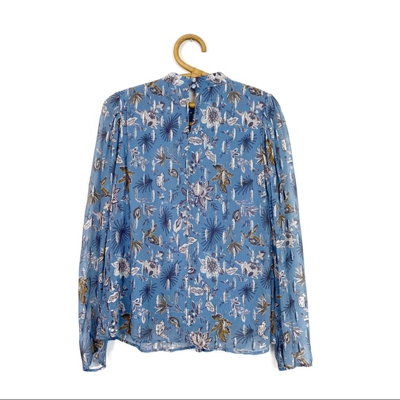 Greylin | Floral Shimmer Long Sleeve Blouse Size S - Picture 4 of 9
